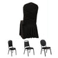 Black Spandex Banquet Chair Cover with Ruffle Skirt & Cross Back Sash – Stretch Slipcover for Events