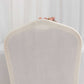 Ivory Ruffle Pleated Skirt Banquet Spandex Chair Slipcover, 1-Piece Stretch Fitted Chair Cover