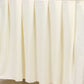 Ivory Ruffle Pleated Skirt Banquet Spandex Chair Slipcover, 1-Piece Stretch Fitted Chair Cover