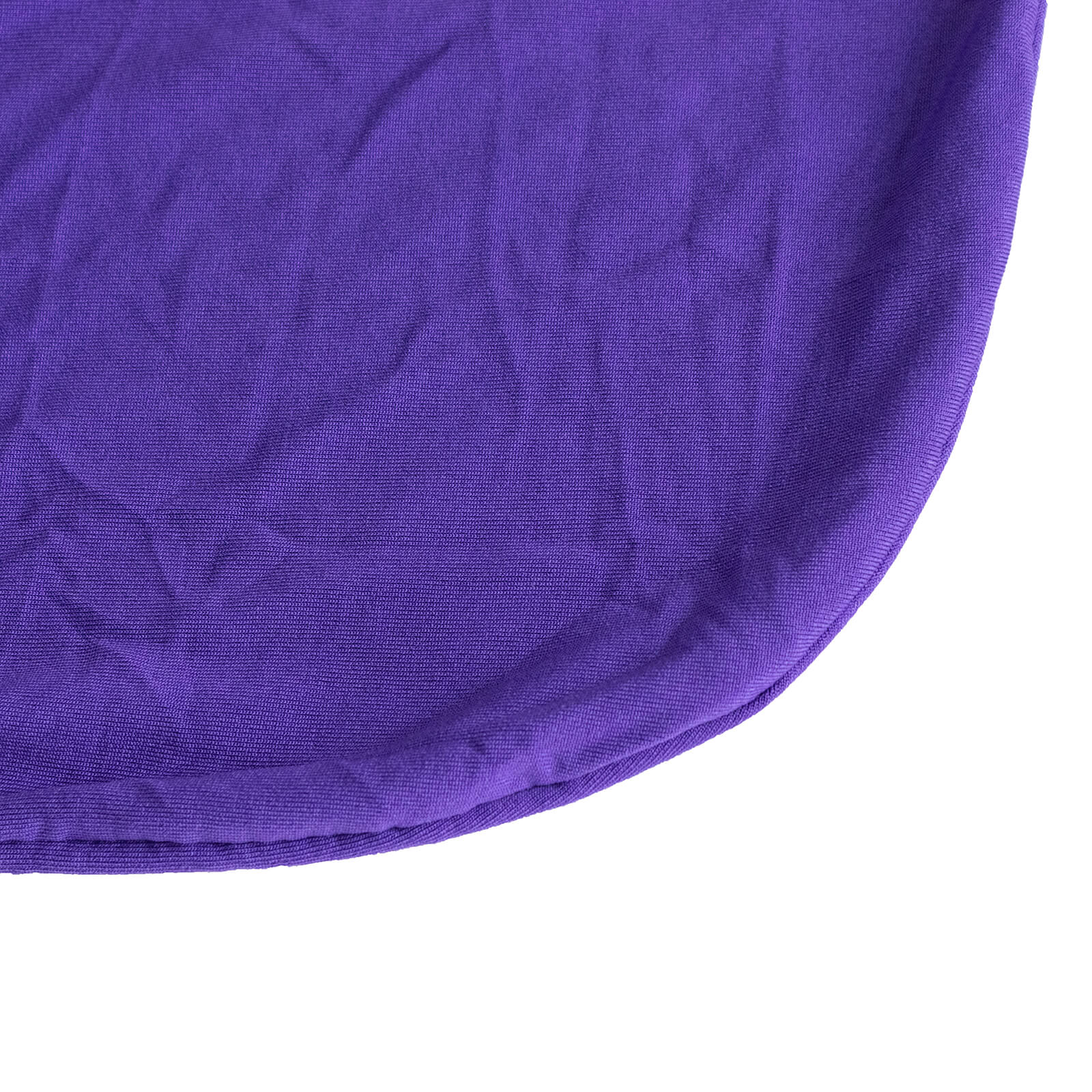 Purple ruffle pleated spandex chair slipcover for banquet use.