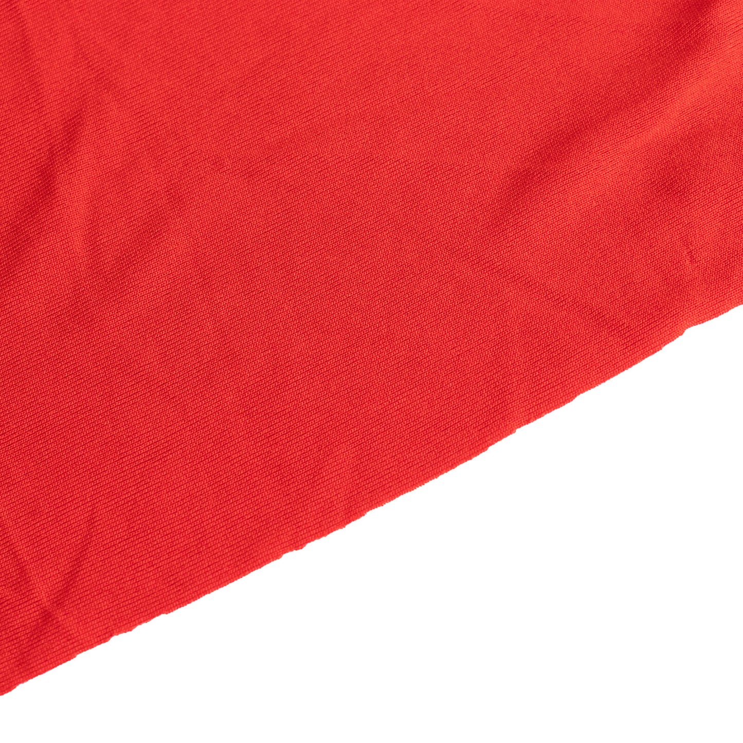 Red ruffle pleated spandex chair slipcover for banquet use.