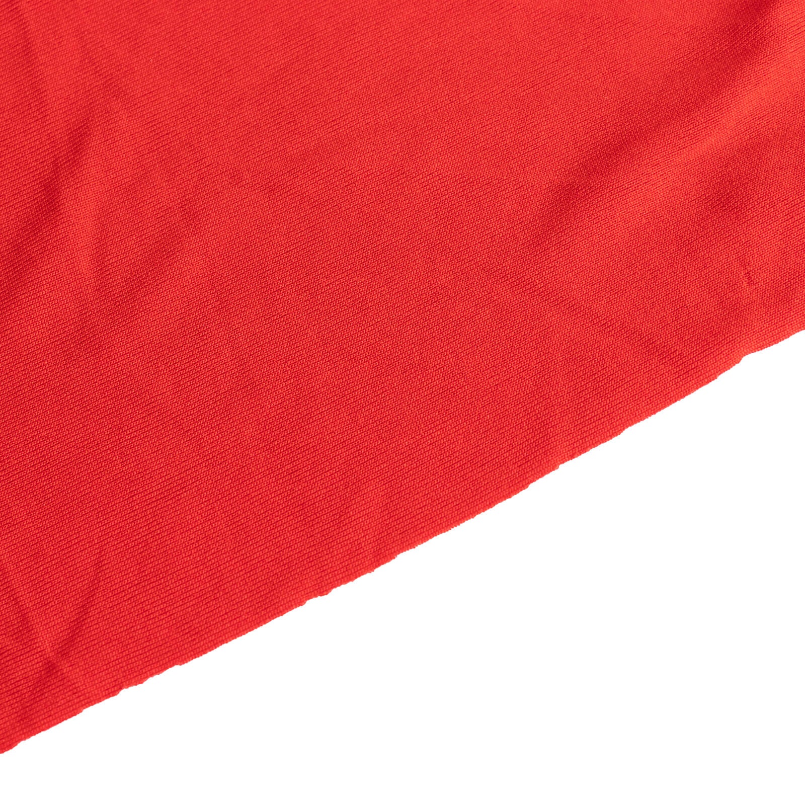 Red ruffle pleated spandex chair slipcover for banquet use.