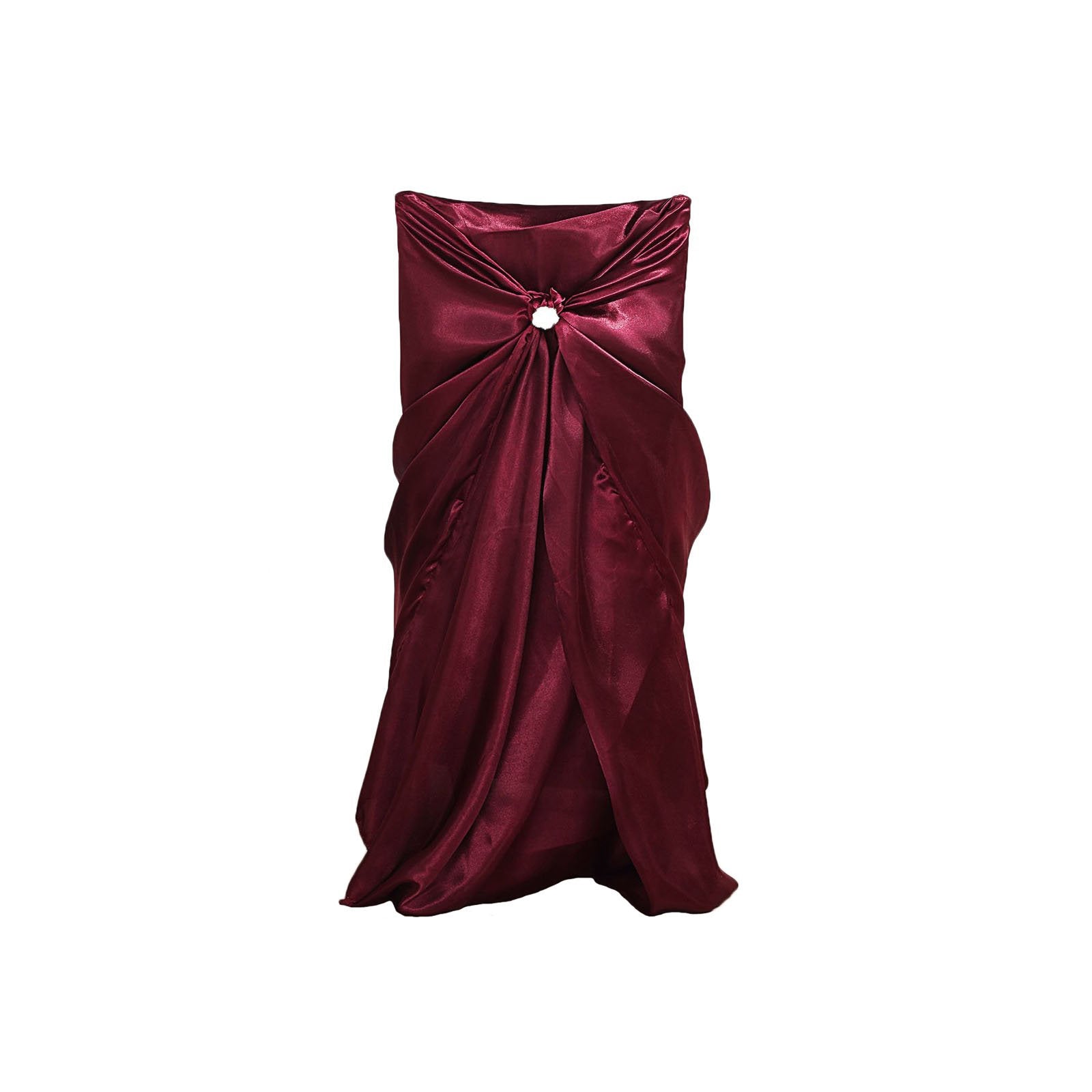 Universal Chair Cover Satin Burgundy