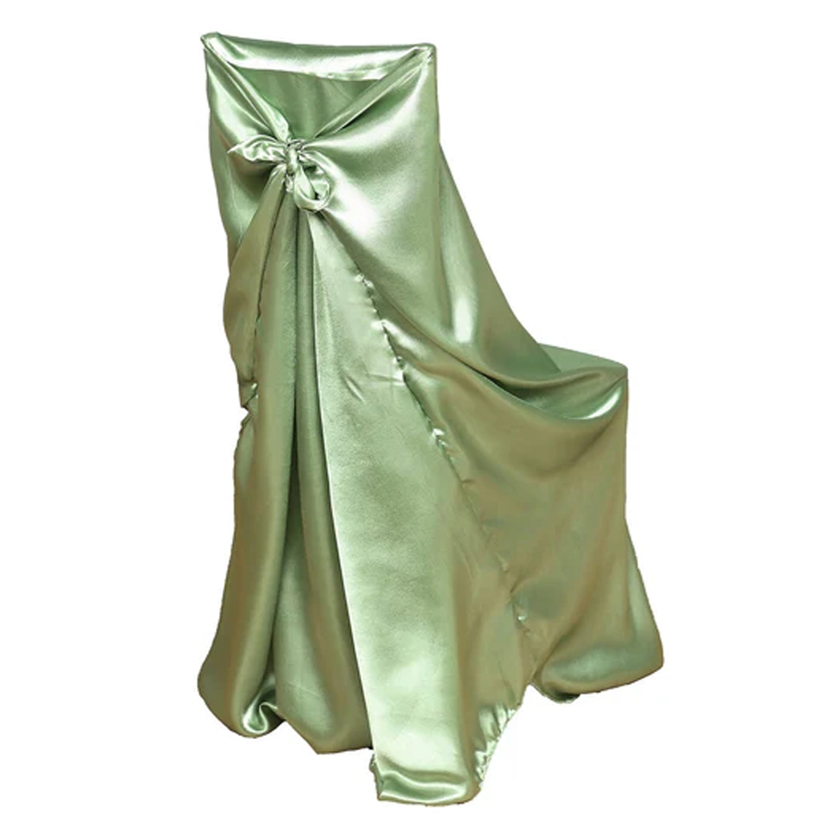 Universal Sage Green Satin Chair Cover 46 Height x 44 Width