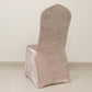 Blush Crushed Velvet Spandex Stretch Wedding Chair Cover With Foot Pockets, Fitted Banquet Chair Cover - 190 GSM