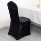 Black Crushed Velvet Spandex Stretch Wedding Chair Cover With Foot Pockets, Fitted Banquet Chair Cover - 190 GSM
