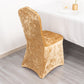 Champagne Crushed Velvet Spandex Stretch Wedding Chair Cover With Foot Pockets, Fitted Banquet Chair Cover - 190 GSM