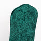 Hunter Emerald Green Crushed Velvet Spandex Stretch Wedding Chair Cover With Foot Pockets, Fitted Banquet Chair Cover - 190 GSM