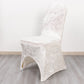 White Crushed Velvet Spandex Stretch Wedding Chair Cover With Foot Pockets, Fitted Banquet Chair Cover - 190 GSM