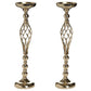 2 Pack | 26" Gold Reversible Pillar Candle Holder Set Flower Ball Pedestal Stand