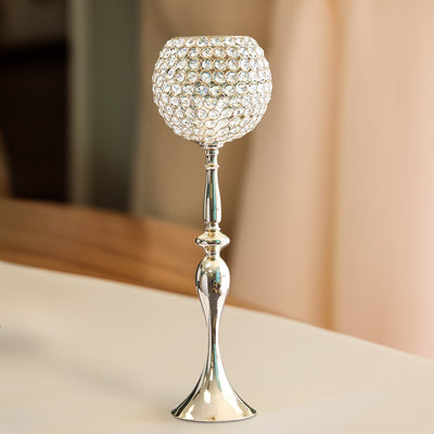 Versatile Usage of the Gold Metal Acrylic Crystal Goblet Candle Holder
