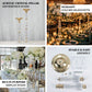 Gold acrylic crystal pillar candle stand centerpiece for weddings and events.