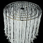 4ft Table Centerpiece in Crystal Beaded Waterfall Chandelier Style – Cascading Metal Floral Stand for Weddings & Luxury Event Décor