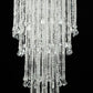 4ft Table Centerpiece in Crystal Beaded Waterfall Chandelier Style – Cascading Metal Floral Stand for Weddings & Luxury Event Décor