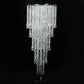 4ft Table Centerpiece in Crystal Beaded Waterfall Chandelier Style – Cascading Metal Floral Stand for Weddings & Luxury Event Décor