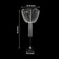 Metal Goblet Flower Stand 45" Tall – Round, Silver – Chandelier-Style Wedding Centerpiece with Acryl