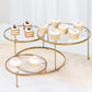 23" 3-Tier Gold Metal Cupcake Stand With Clear Round Acrylic Plates, Dessert Cake Display Holder
