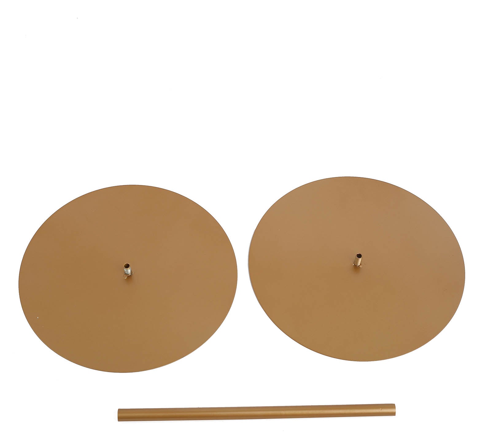 Gold metal round pedestal cupcake dessert stands set of 3.
