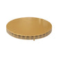 Gold metal fleur de lis cupcake dessert display stand, round pedestal cake stand.