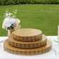 Gold metal fleur de lis cupcake display stand on a table centerpiece.