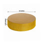 Gold round metal pedestal cake stand with rhinestones, 12 inches in diameter.