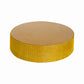 Gold round metal pedestal cake stand with rhinestones for dessert display.