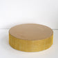 Gold rhinestone round metal pedestal cake stand for dessert display.