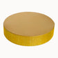 Gold rhinestones round metal pedestal cake stand for dessert display.