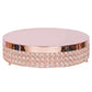 14" Rose Gold Crystal Beaded Metal Cake Stand Pedestal, Cupcake Display, Dessert Riser