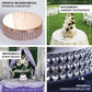 Rose gold crystal beaded cake stand pedestal for desserts and cupcakes.