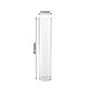 2 Pack Clear Glass Hurricane Candelabra Shades 20" Tall x 4" Dia - Open End Cylinder Candle Covers