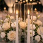 2 Pack Clear Glass Hurricane Candelabra Shades 20" Tall x 4" Dia - Open End Cylinder Candle Covers