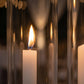 2 Pack Clear Glass Hurricane Candelabra Shades 20" Tall x 4" Dia - Open End Cylinder Candle Covers