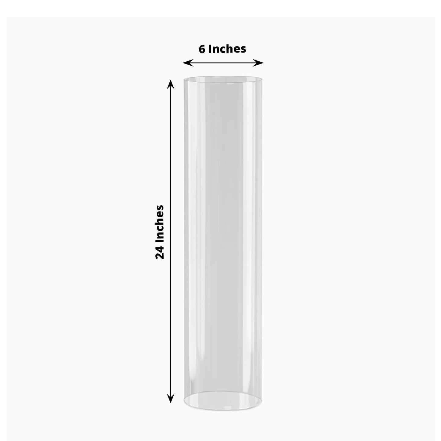 2 Pack Clear Candelabra Candle Holder Glass Shades With Open Ends, Pillar Hurricane Candle Shades - 24"