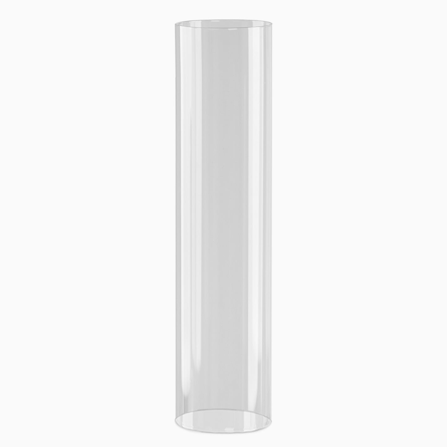 2 Pack Clear Candelabra Candle Holder Glass Shades With Open Ends, Pillar Hurricane Candle Shades - 24"