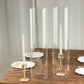 2 Pack Clear Candelabra Candle Holder Glass Shades With Open Ends, Pillar Hurricane Candle Shades - 24"
