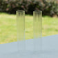 2 Pack Clear Ribbed Candle Holder Glass Shades With Open Ends, Pillar Hurricane Candelabra Candle Shades - 10"