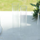 2 Pack Clear Ribbed Candle Holder Glass Shades With Open Ends, Pillar Hurricane Candelabra Candle Shades - 10"