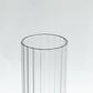 2 Pack Clear Ribbed Candle Holder Glass Shades With Open Ends, Pillar Hurricane Candelabra Candle Shades - 10"