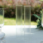 2 Pack Clear Ribbed Candle Holder Glass Shades With Open Ends, Pillar Hurricane Candelabra Candle Shades - 10"
