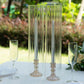 2 Pack Clear Ribbed Candle Holder Glass Shades With Open Ends, Pillar Hurricane Candelabra Candle Shades - 18"