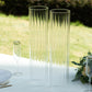 2 Pack Clear Ribbed Candle Holder Glass Shades With Open Ends, Pillar Hurricane Candelabra Candle Shades - 20"