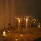 2 Pack Clear Ribbed Candle Holder Glass Shades With Open Ends, Pillar Hurricane Candelabra Candle Shades - 20"
