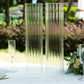 2 Pack Clear Ribbed Candle Holder Glass Shades With Open Ends, Pillar Hurricane Candelabra Candle Shades - 20"