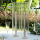 2 Pack Clear Ribbed Candle Holder Glass Shades With Open Ends, Pillar Hurricane Candelabra Candle Shades - 20"
