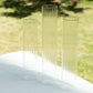 Set of 3 Clear Ribbed Candle Holder Glass Shades With Open Ends, Pillar Hurricane Candelabra Candle Shades - 15",17",19"