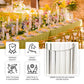 Set of 3 Clear Ribbed Candle Holder Glass Shades With Open Ends, Pillar Hurricane Candelabra Candle Shades - 15",17",19"