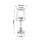 Silver crystal pendant candle holder with classic empire lamp shade design.