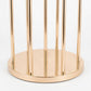 Gold Metal Cluster Candelabra Floor Stand, 7-Arm with Crystal Pendant Glass Shades - 4ft Tall Round 