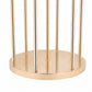 Gold Metal Cluster Candelabra Floor Stand, 8-Arm with Crystal Pendant Glass Shades - 4.3ft Tall Roun